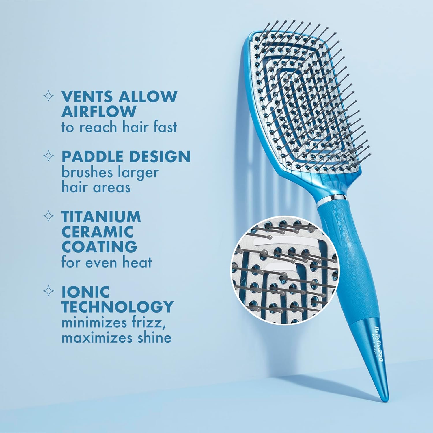 BaBylissPRO Nano Titanium Vented Blow-Dry Paddle Brush