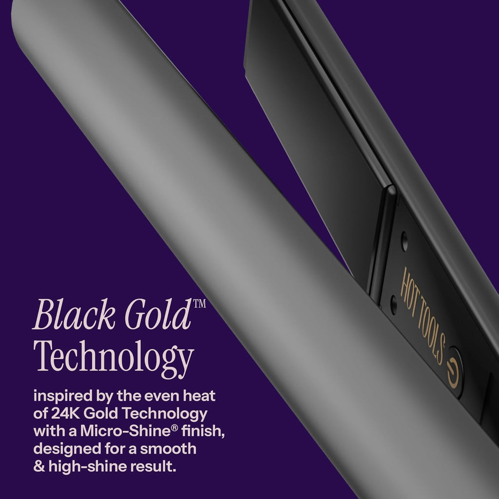 HOT TOOLS Black Gold Ionic 1 1/4 Inch Flat Iron