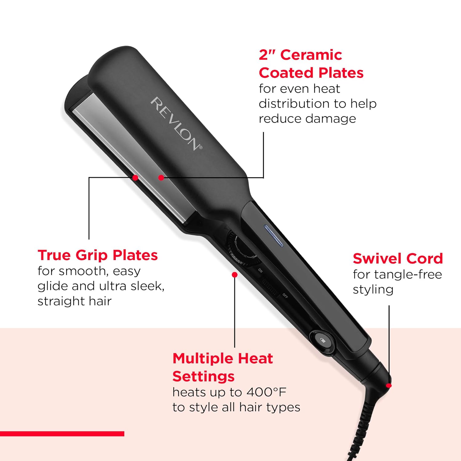 Revlon Ceramic Coated 2" Flat Iron