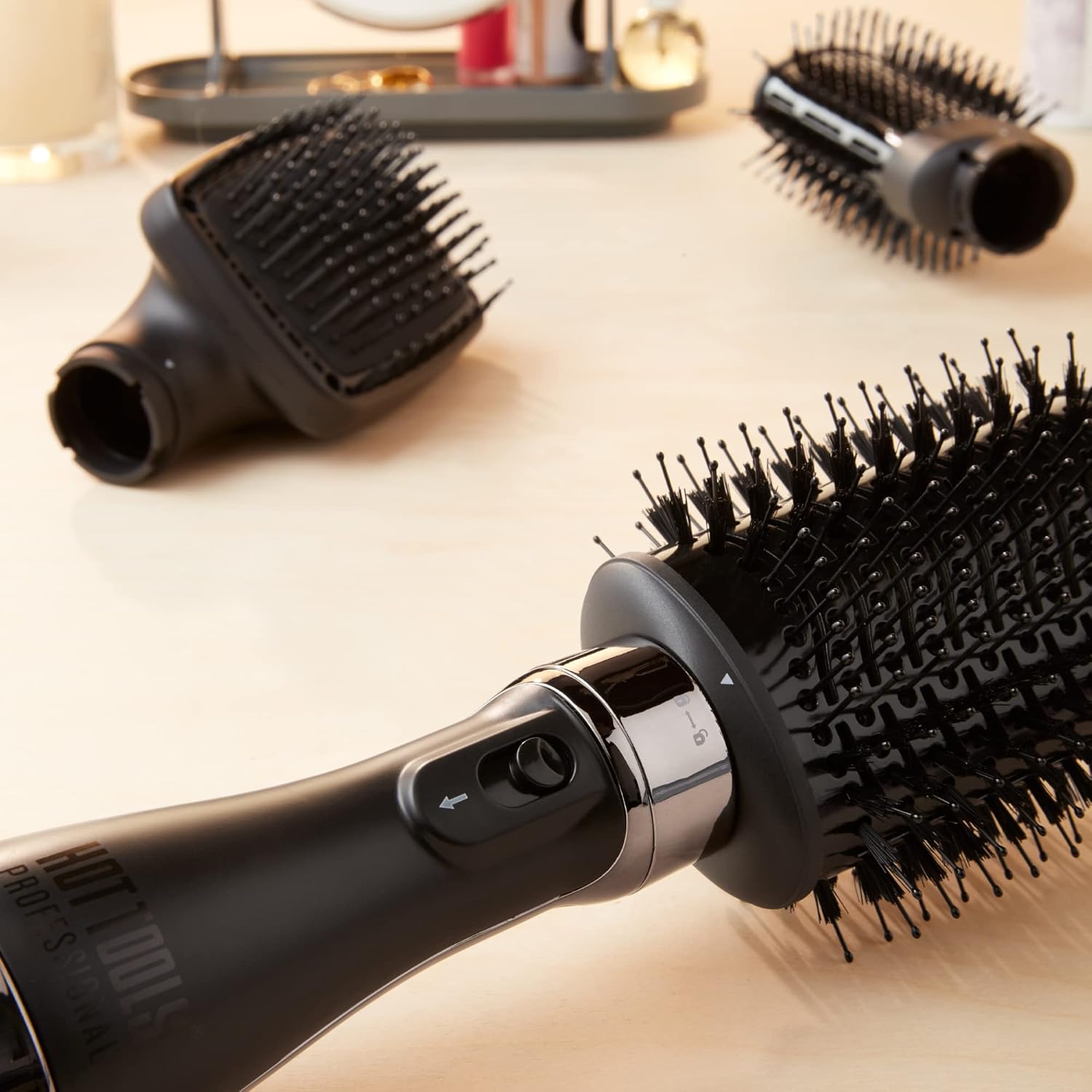 Hot Tools Pro Artist Black Gold Detachable One Step Volumizer and Hair Dryer Brush