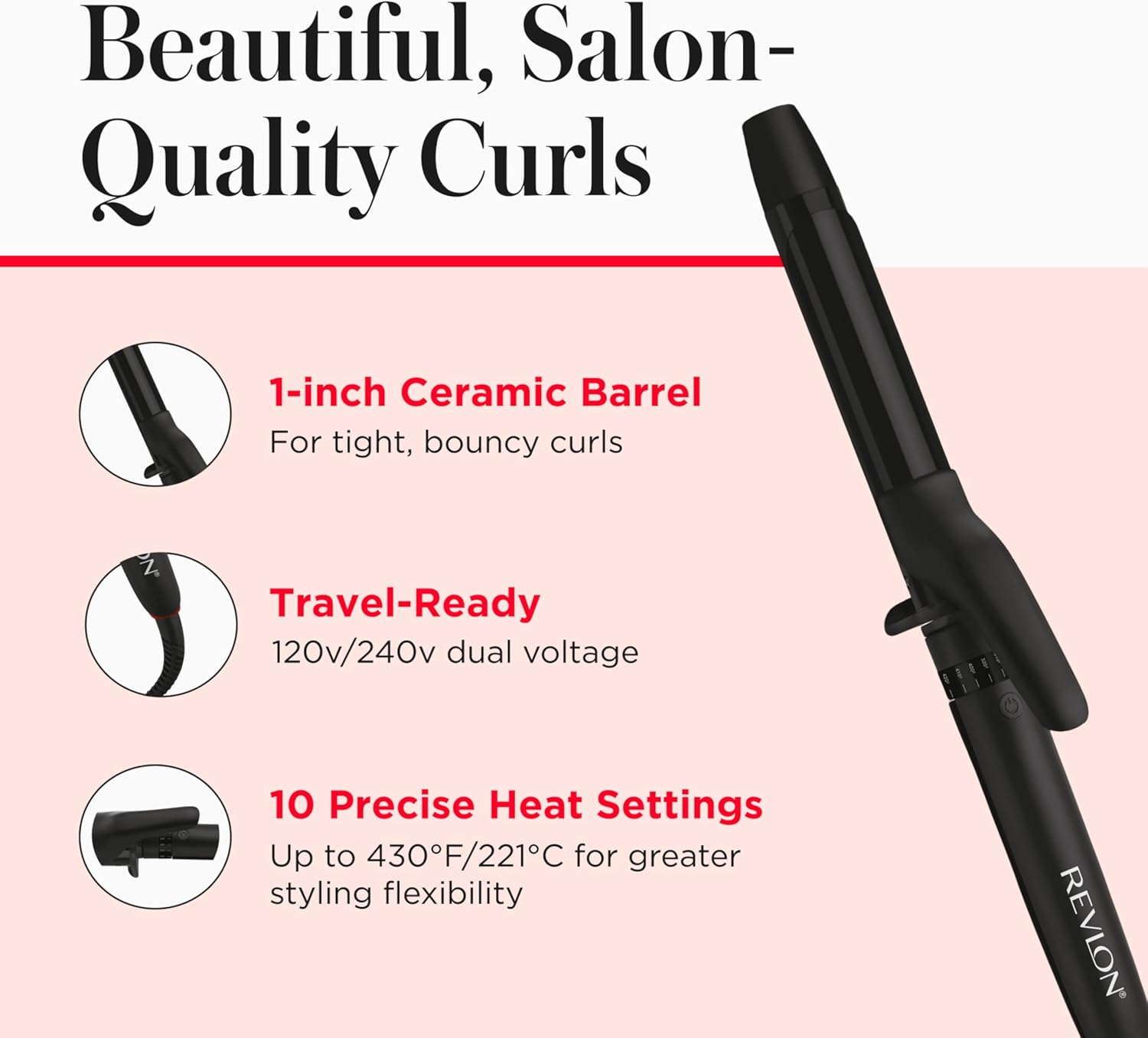 Revlon Smoothstay Coconut Oil Infused 1 Inch Curling Iron
