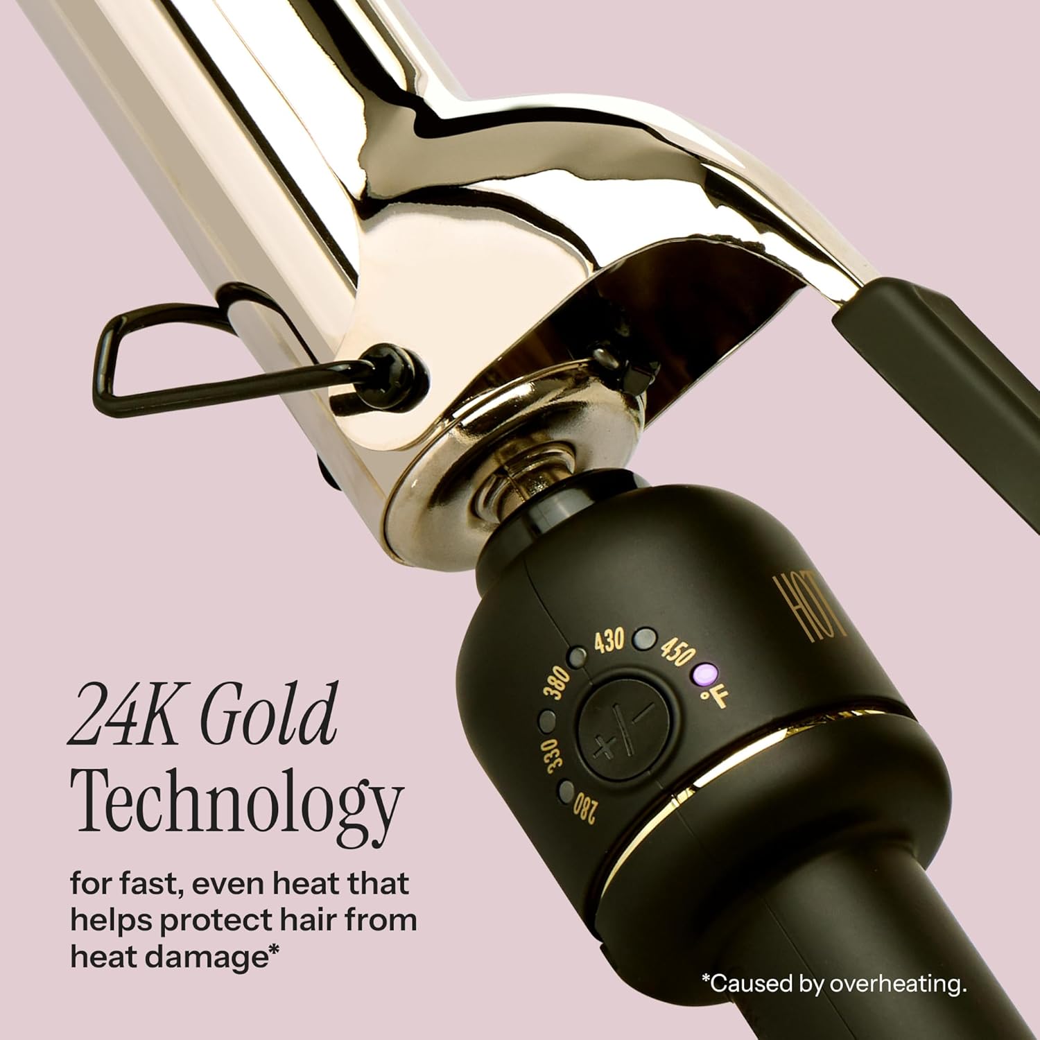 HOT TOOLS 24K Gold Professional 1 1/2" Extended Barrel Curling Iron