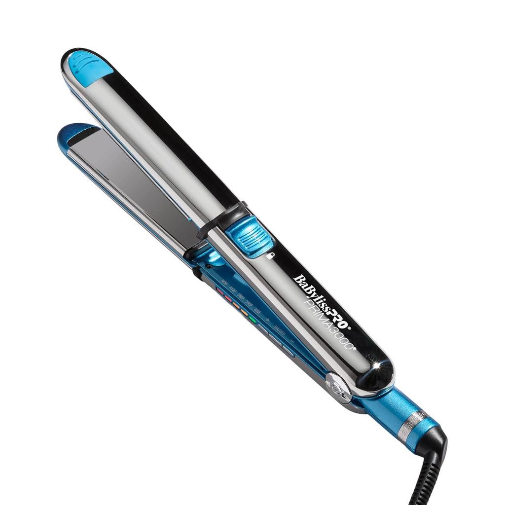 BaBylissPRO Nano Titanium Prima Ionic Hair Straightener Professional Flat Iron & Curling Iron