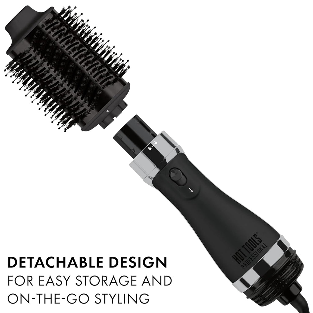 Hot Tools Pro Artist Black Gold Detachable One Step Volumizer and Hair Dryer Brush