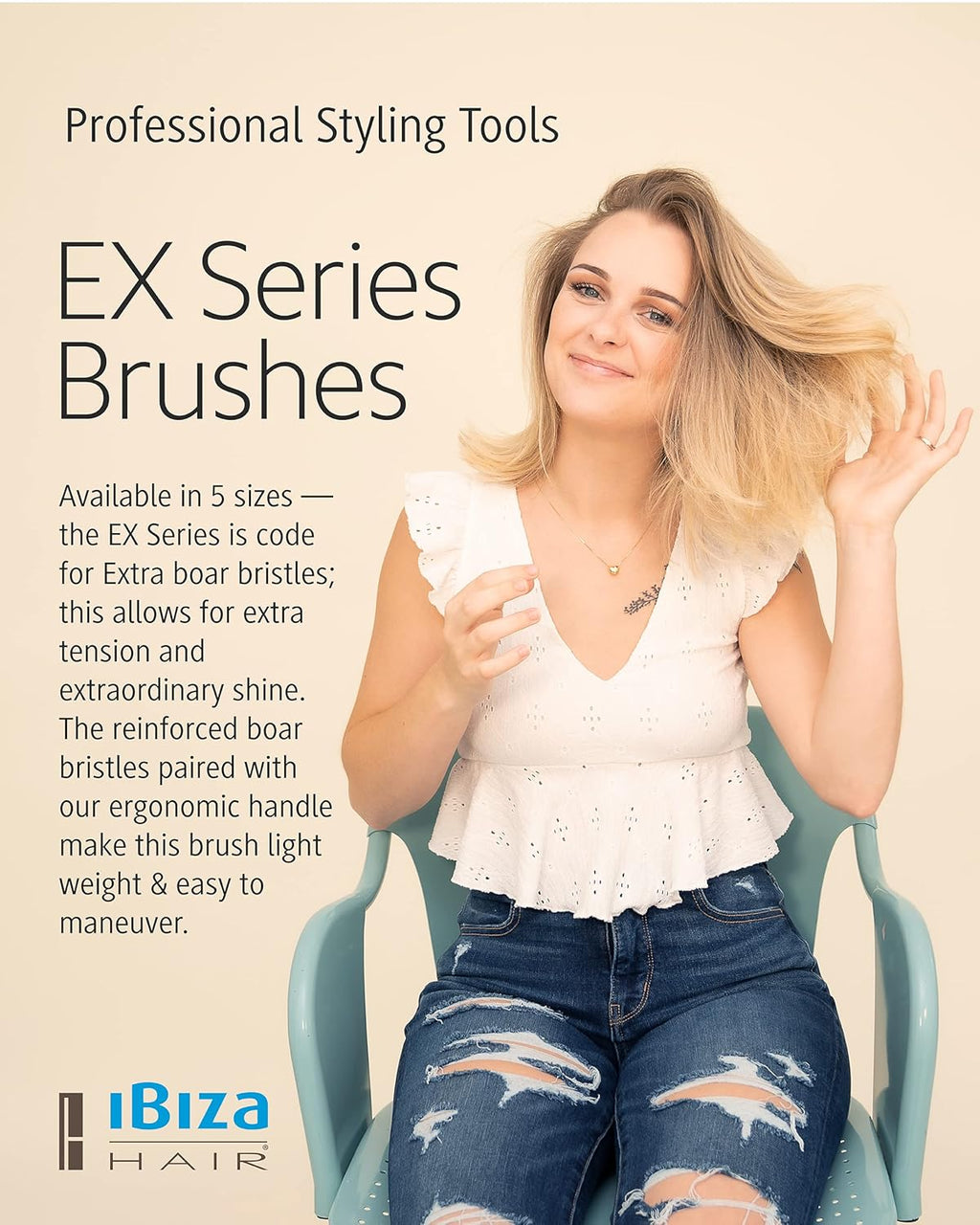 Ibiza Hair Round Boar Bristle Brush