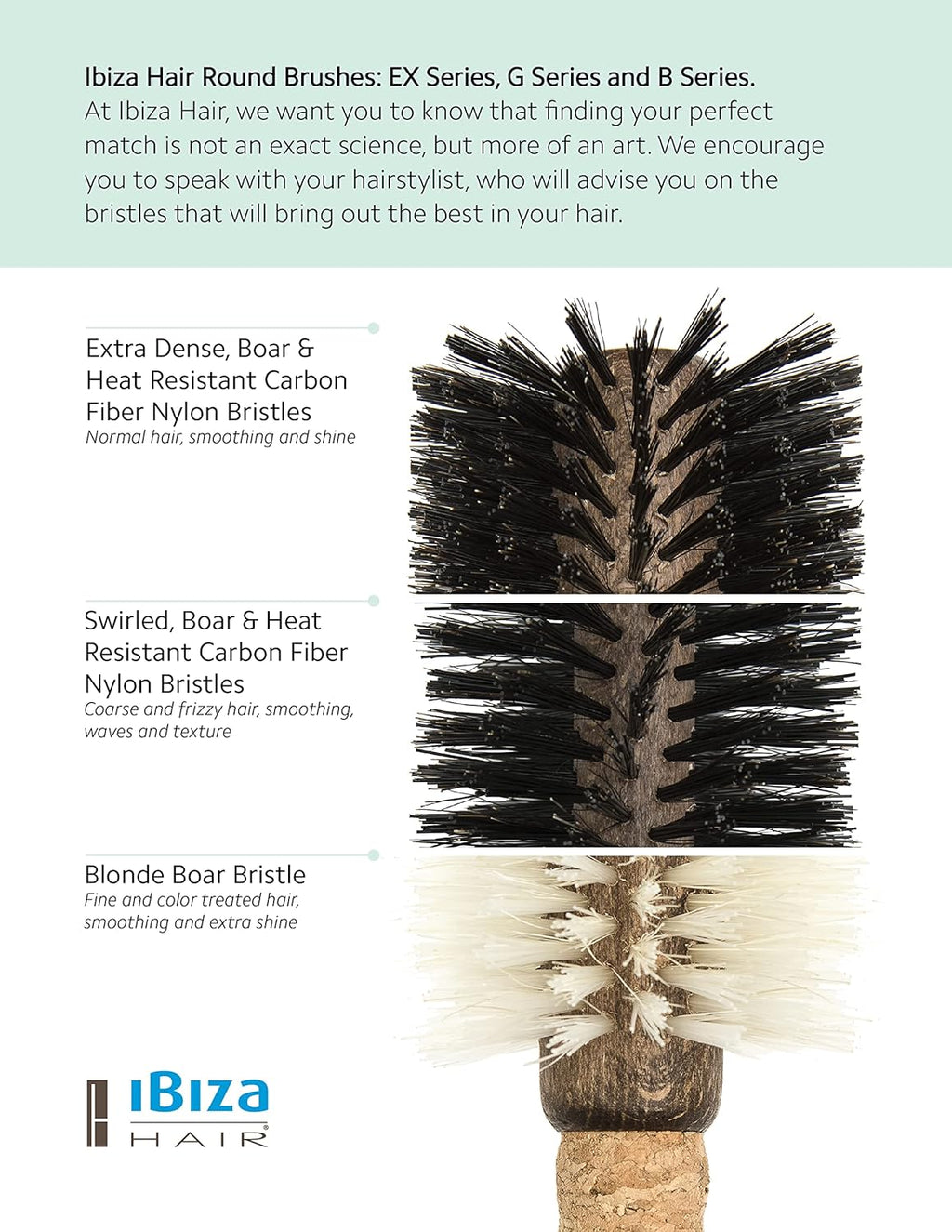 Ibiza Hair Round Boar Bristle Brush