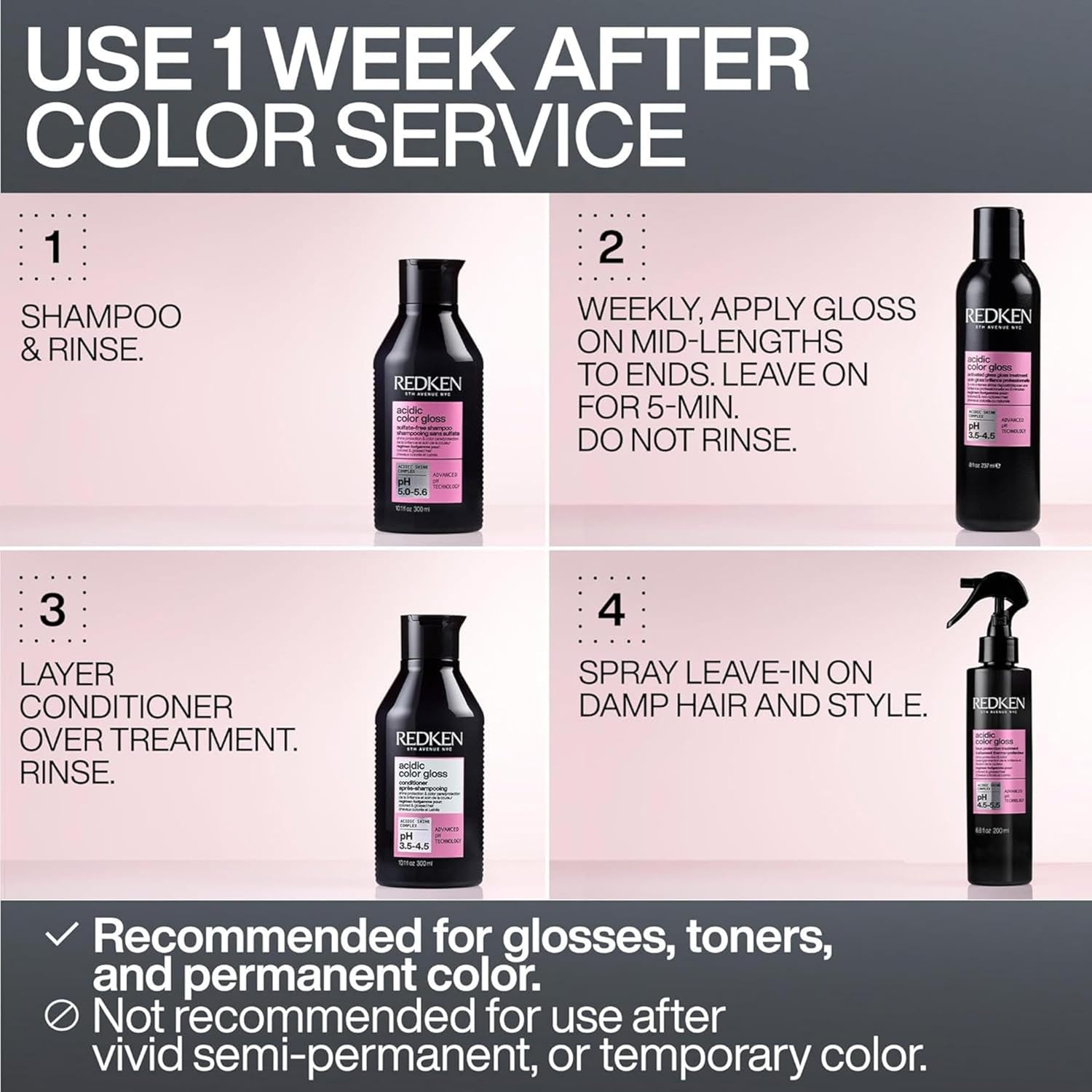 Redken Acidic Color Gloss Heat Protection Spray