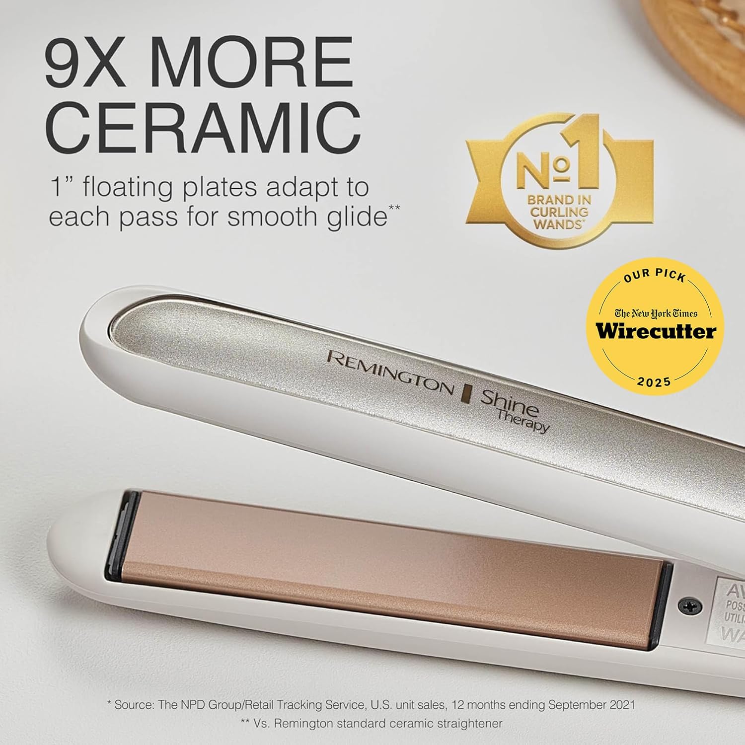 Remington Shine Therapy 1 inch Flat Iron Infused with Argan Oil & Keratin